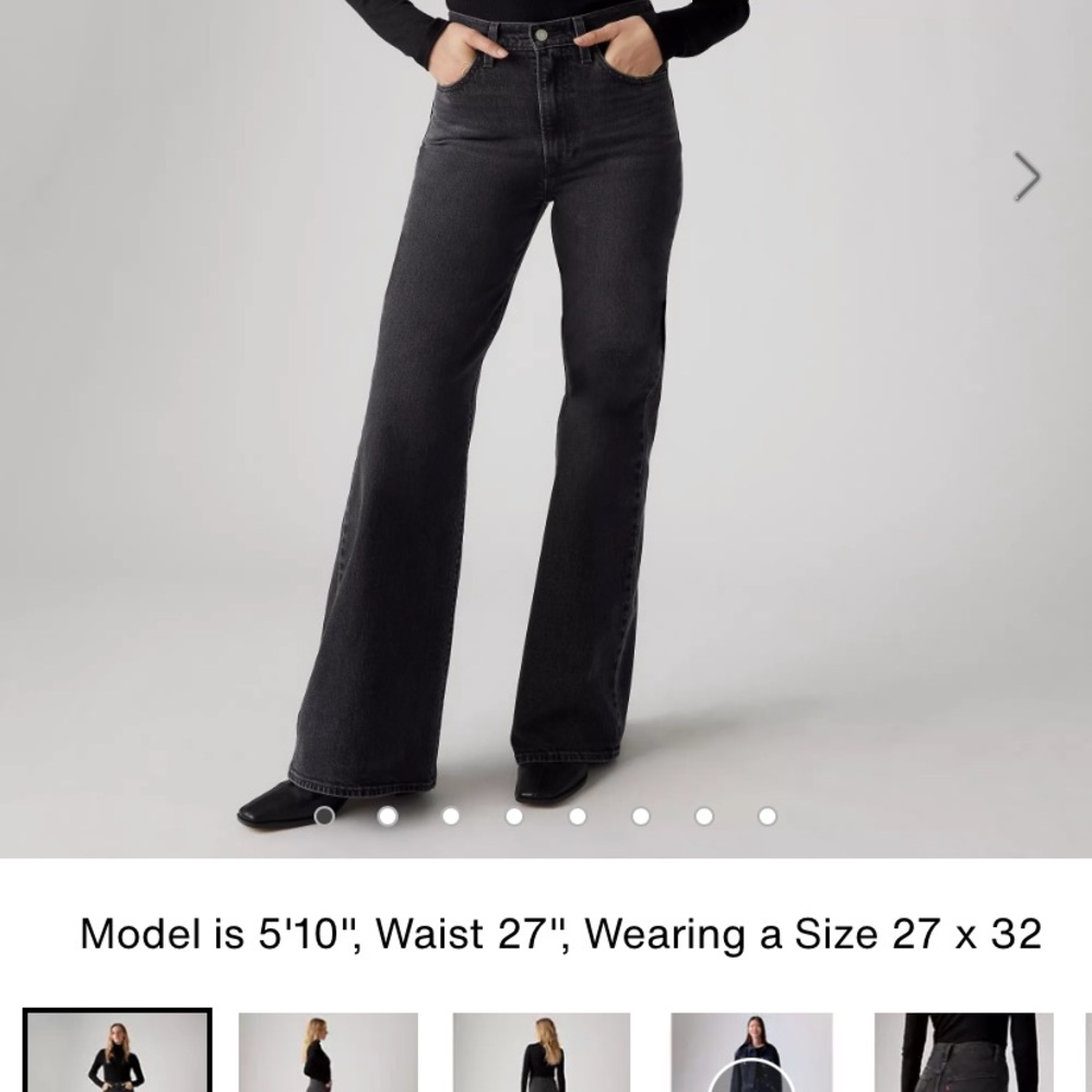 Levi's Charcoal Wide-Leg Jeans